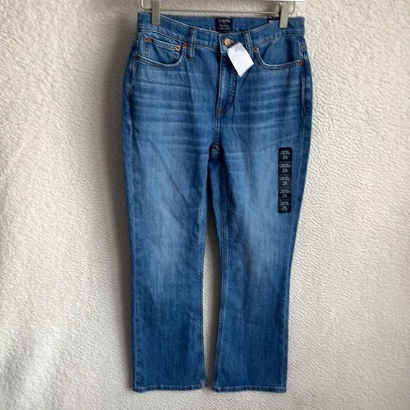 J Crew‎ Midrise Flare Crop Jeans Womens Size 25 - Picture 2 of 9